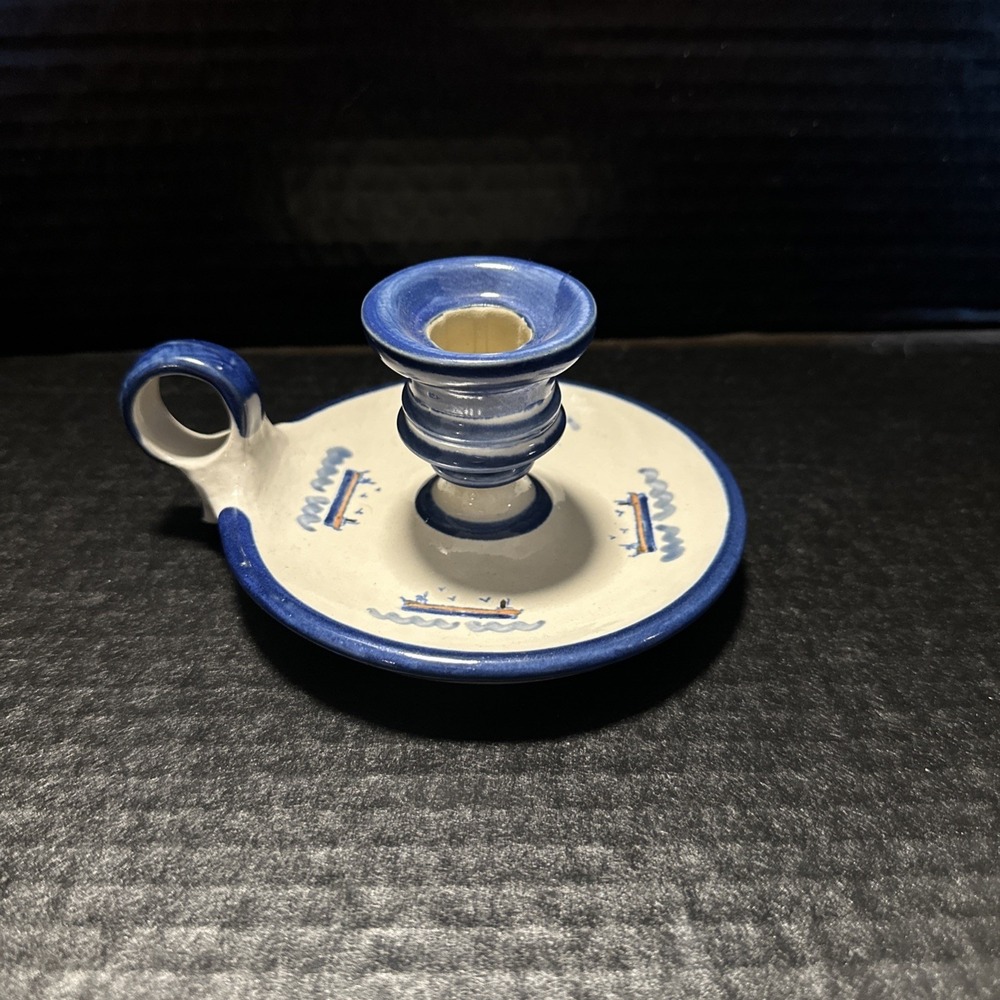 Louisville Stoneware Captain Spicers Chamber stick Candle Stick Holder Rare